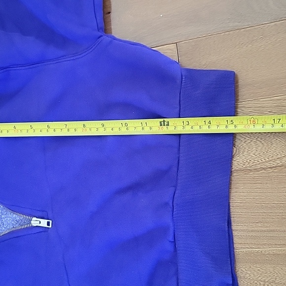 TNA Aritzia Cozy Fleece‎ Perfect Long Sleeve Quarter Zip Cropped Sweatshirt 2XS - Picture 10 of 11